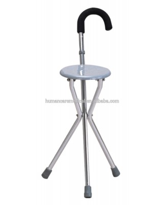 High quality aluminum folding cane seat/ folding walking canes with chair